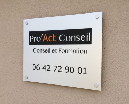 plaque extérieure en aluminium anodisé - Pro'Act conseill