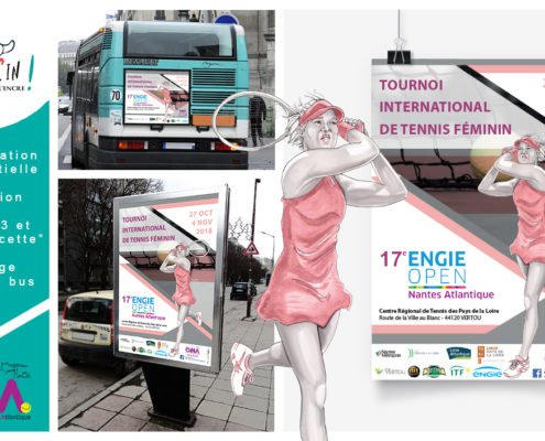Affichage publicitaire à Nantes pour l'Open International Nantes Atlantique