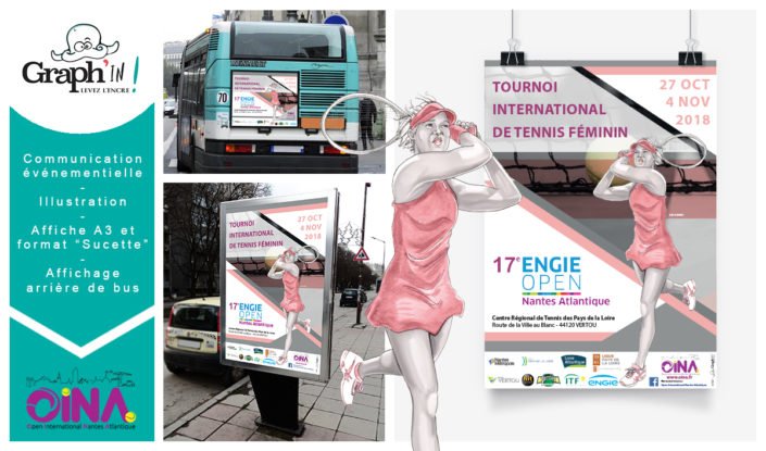 Actu-Open-International-Tennis-Feminin Affichage publicitaire à Nantes pour l'Open International Nantes Atlantique