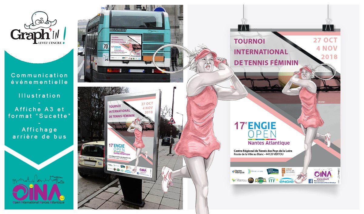 Affichage publicitaire à Nantes pour l'Open International Nantes Atlantique