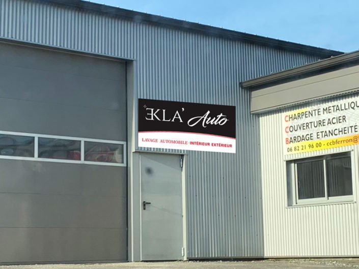 Ekla-Auto-enseigne-dibond-chateaubriant Enseigne en dibond pour Ekla Auto à Châteaubriant