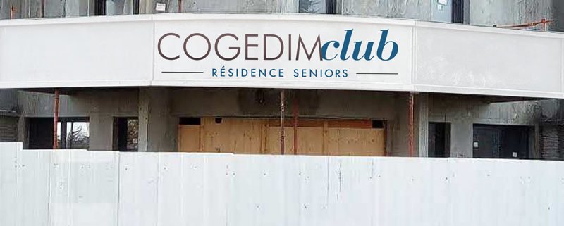 Enseigne en tôle-tablette pour Cogedim Club en Loire-atlantique