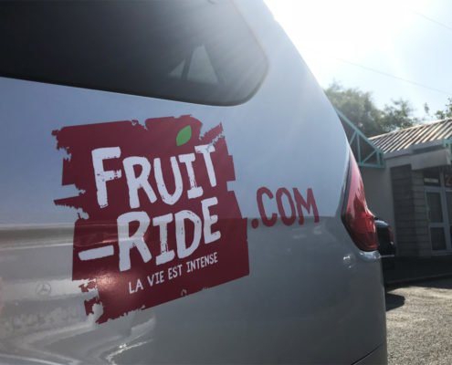 Marquage de voiture pour FRUIT RIDE à Nantes