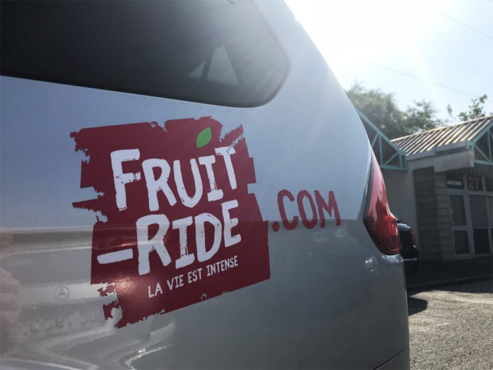 Marquage de voiture pour FRUIT RIDE à Nantes