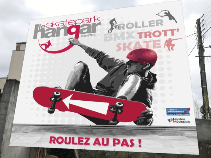 Panneaux de signalétique pour le Skatepark Le Hangar