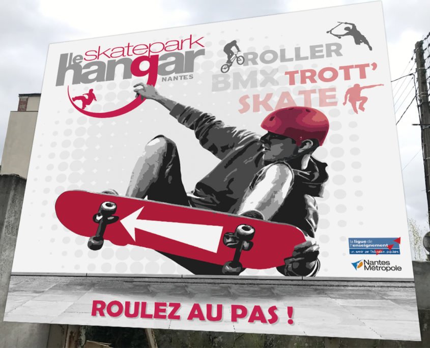 Panneaux de signalétique pour le Skatepark Le Hangar