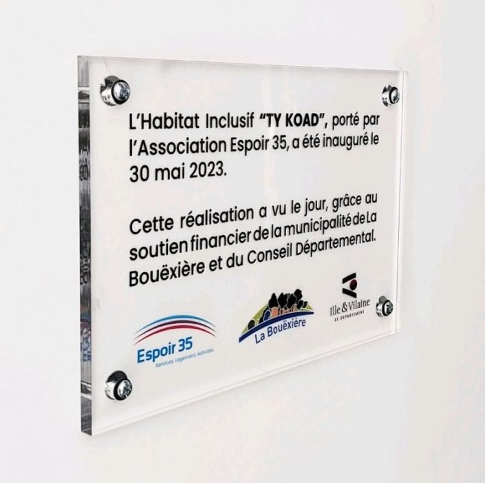 plaque d’ inauguration